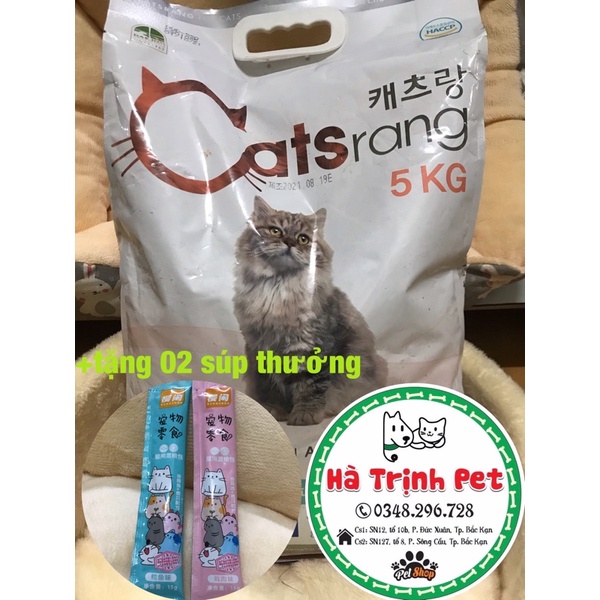 Sản Phẩm Thức Ăn Hạt Cho Mèo Catsrang 5KG HÀN QUỐC (shop mới khuyến mại ĐẶC BIỆT + tặng 02 súp thưởng)