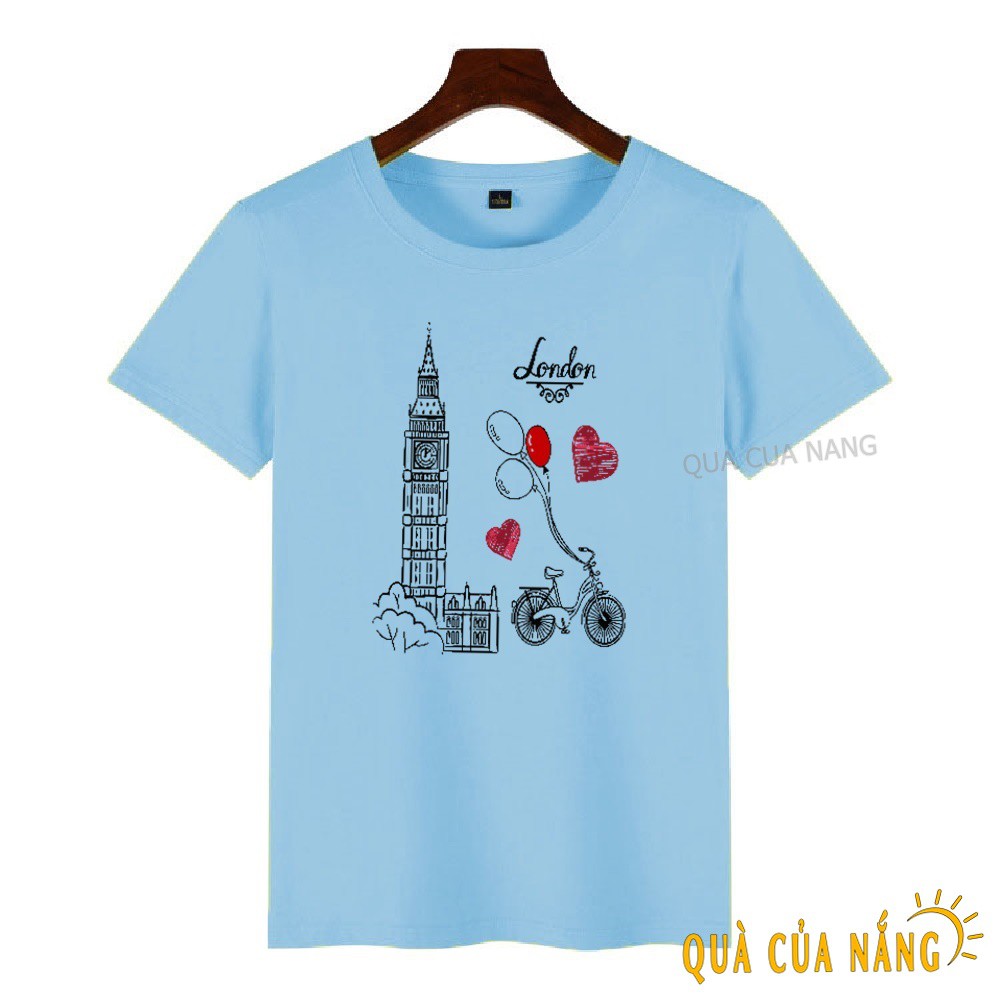 Áo Thun Nữ In Hình London Đồng Hồ Xe Đạp Dễ Thương AT-084 | BigBuy360 - bigbuy360.vn