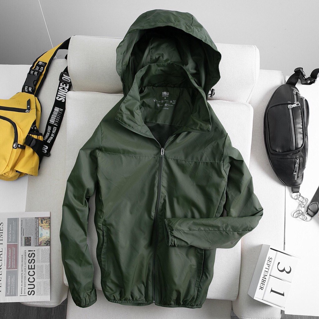 Áo Khoác Gió Nam Nữ Có Mũ 2 Lớp Vải Dù Chống Nước 100% , Áo Lạnh Mùa Đông Có Lớp Lót Lưới Thoáng Khí | BigBuy360 - bigbuy360.vn