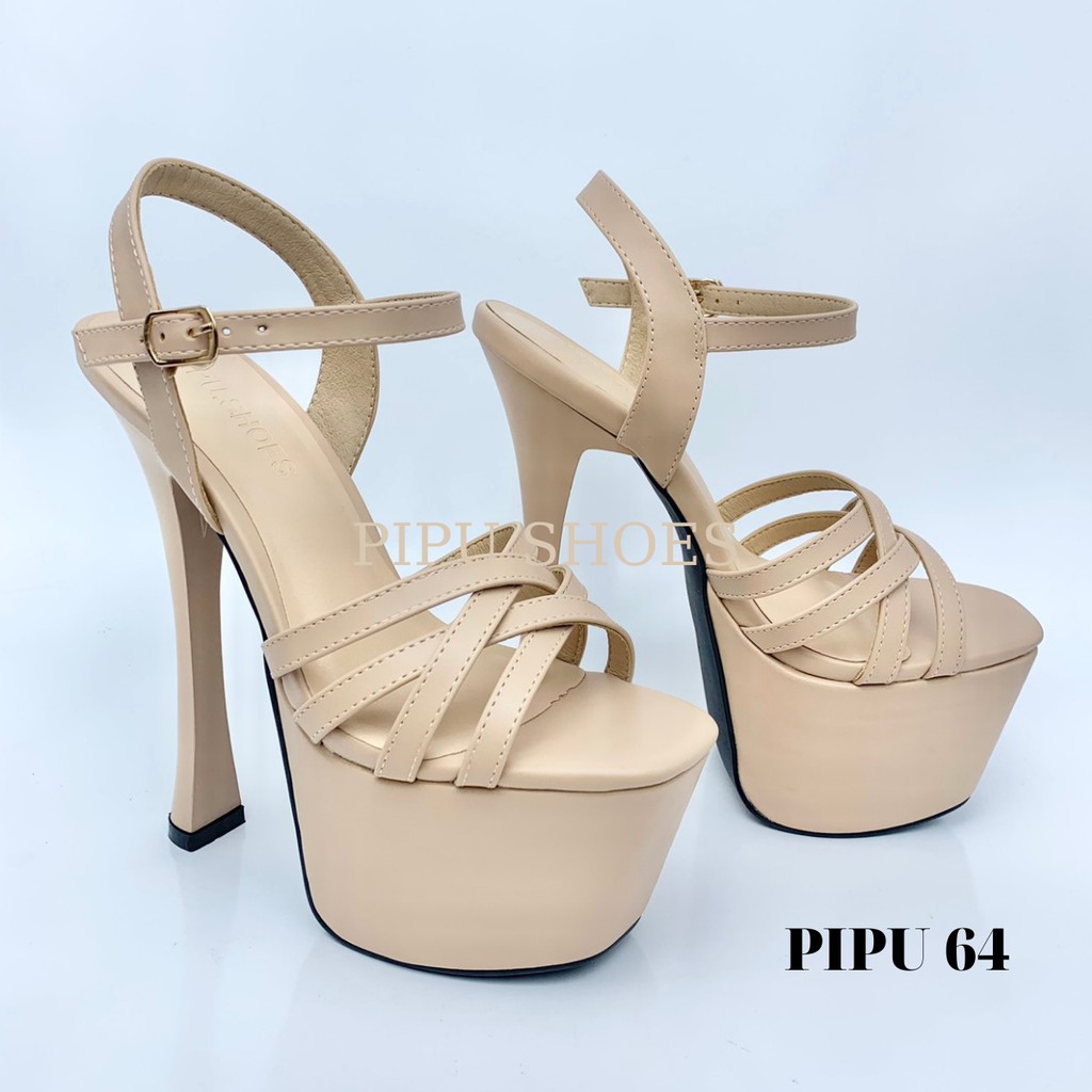 giày cao gót đế đúp 16cm &amp; 17cm, sandal cao gót nữ trên 10cm catwalk giày cưới