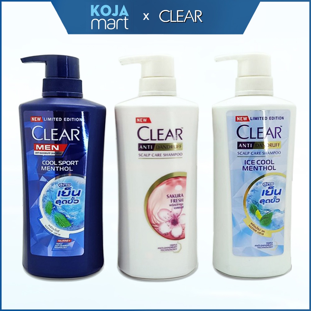 Dầu Gội Clear Men/ Bạc Hà &amp; Hoa Anh Đào Thái Lan Mẫu Mới