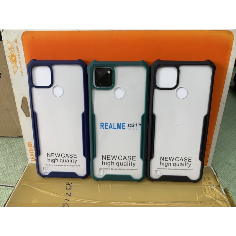 Ốp lưng Realme C21Y viền dẻo màu lưng trong suốt