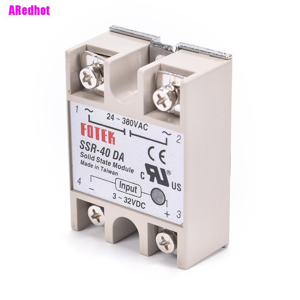 Rơ Le Bán Dẫn Ssr 40a Ssr-40Da 40a Dc Kèm Điều Khiển