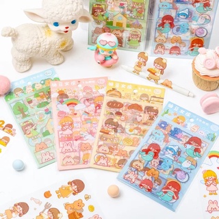 Combo 6 Miếng Dán Trang Trí Sticker Trang Trí Sticker Dán Giấy Đồ Dùng Phong Cách Hàn Quốc Dễ Thương Mẫu Mới