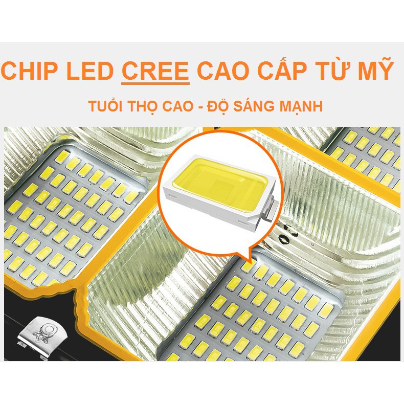 Đèn pha LED 40W năng lượng mặt trời cao cấp (chip SMD + pin 14-16 giờ + tấm pin NLMT lớn hiệu suất cao)