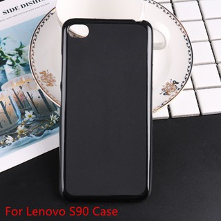 Ốp điện thoại dẻo bảo vệ màu đen trơn cho Lenovo S90 S90