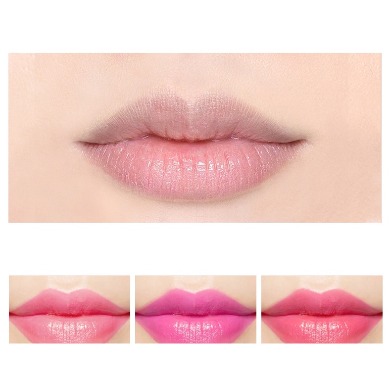 KISS BEAUTY Son Dưỡng Môi Chiết Xuất Lô Hội Thay Đổi Màu Theo Nhiệt Độ Dưỡng Ẩm Chống Nước Chống Khô Môi