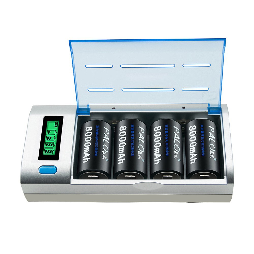 Bộ Sạc Pin Thông Minh 6 Ô Cho Pin Aa Aaa C D Sc 9V