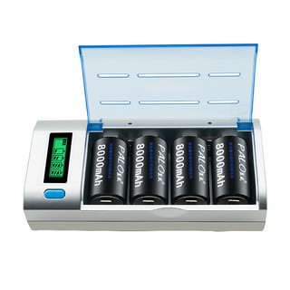 Bộ Sạc Pin Thông Minh 6 Ô Cho Pin Aa Aaa C D Sc 9V