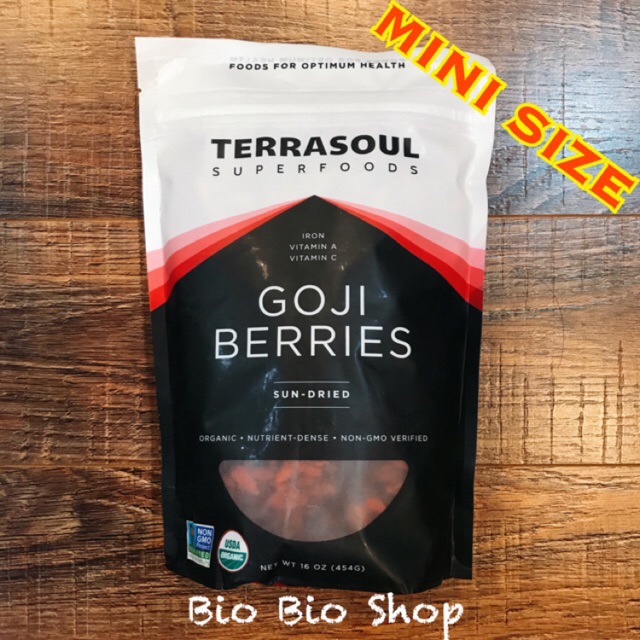 Kỉ tử hữu cơ Terrasoul // Green Nature 50g -100g chia nhỏ - kỳ tử sạch kỷ tử organic