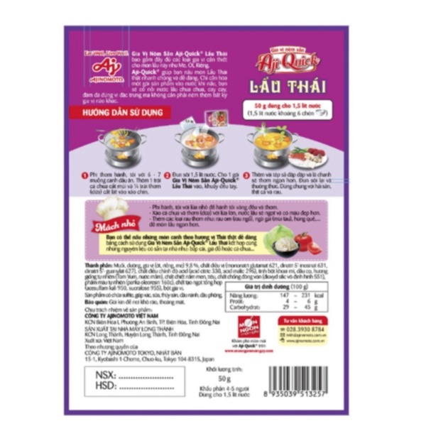 Lẩu Thái Aji-Quick Gói 50g