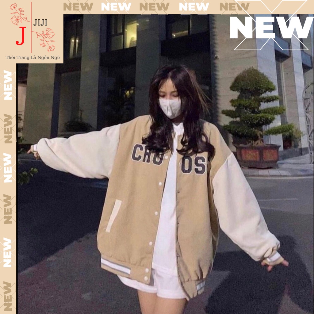 Áo Khoác Bomber Nhung Tăm Gân Thêu Chữ CHOOSE Áo BomBer Bóng Chày Nam Nữ Phong Cách Hàn Quốc MCL88139