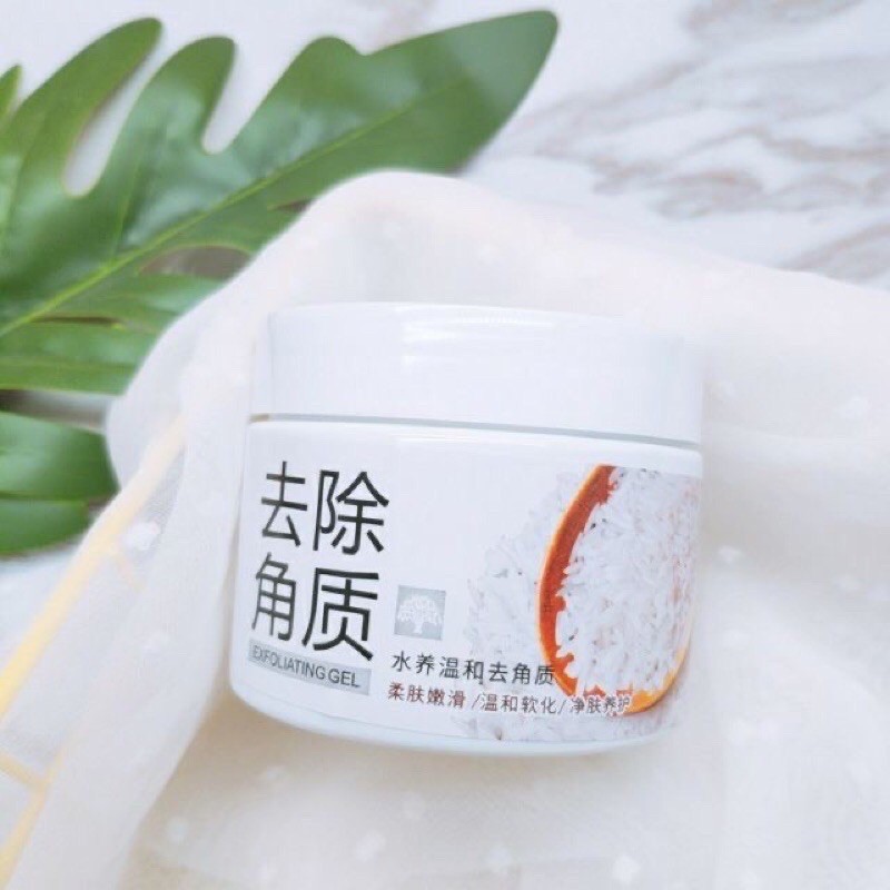 Gel Tẩy Tế Bào Chết Bioaqua Tinh Chất Gạo - Cam - Lô Hội Làm Sạch Da Mặt Và Se Khít Lỗ Chân Lông Giúp Da Trắng Mịn Màng