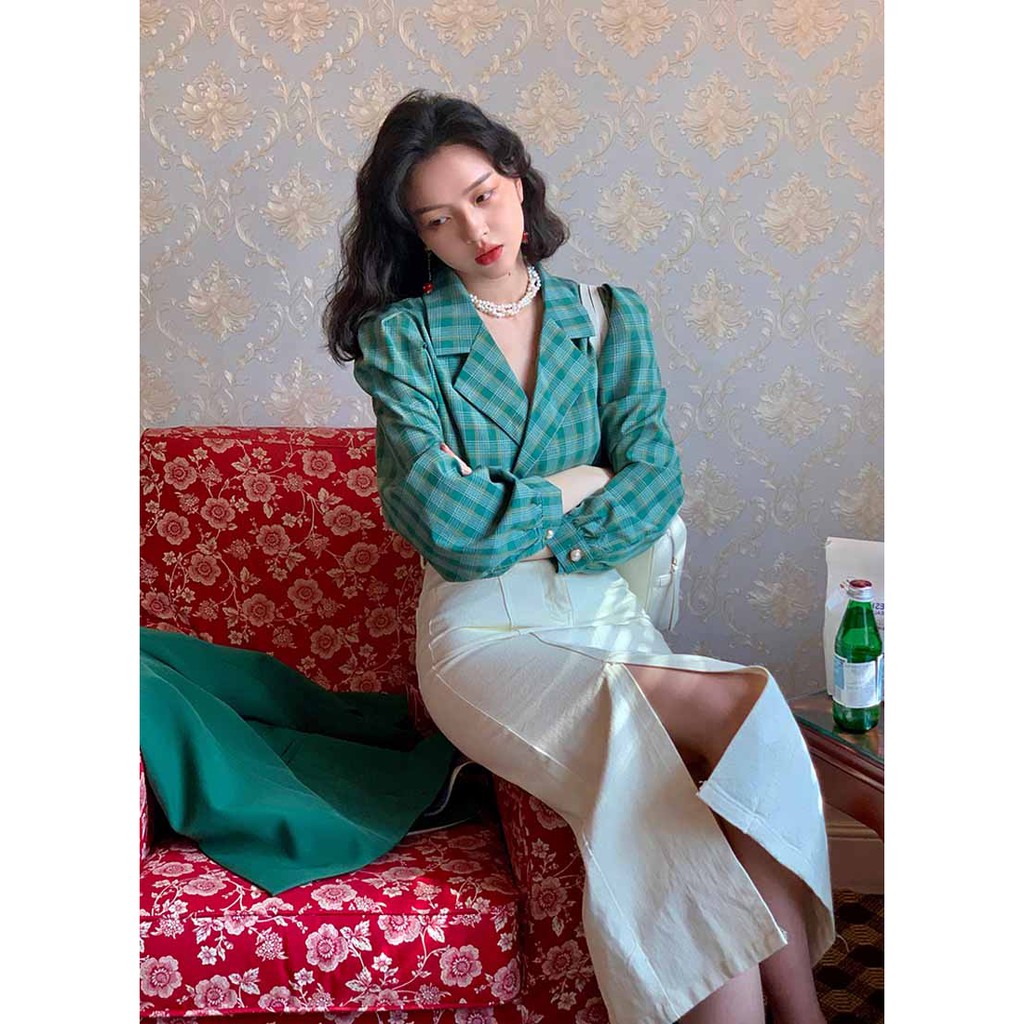 🍒🍒Áo Sơ Mi Cổ Vest Phong Cách Retro Cho Nữ🍒🍒