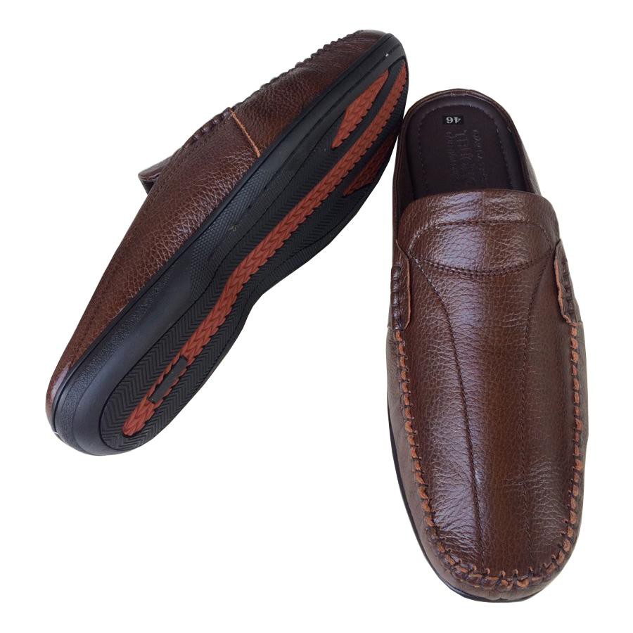 Dép bít mũi nam BIGSIZE da bò cao cấp Trường Hải TH_BM329