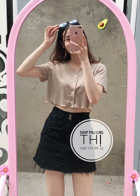 Áo croptop thun tăm ulzzang (hình shop tự chụp/sẵn) | BigBuy360 - bigbuy360.vn