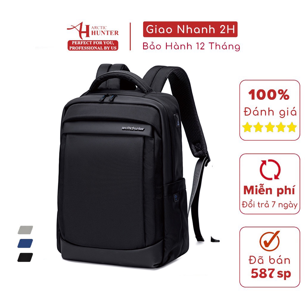 [Mã BMINC50 giảm 10% đơn 99K] Balo laptop Arctic Hunter chất liệu Oxford chống nước, có cổng USB - B00478