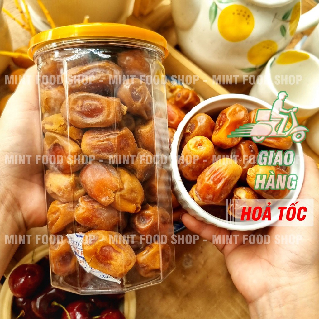 Chà Là Sấy Dẻo Rời Cành ( 100% Không Đường ) - Lon 500gram