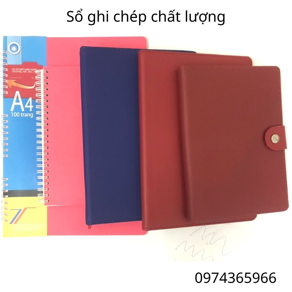 Sổ tay/sổ ghi chép, bìa da,lò xo khổ A5-A4/B5chất lượng, giá rẻ