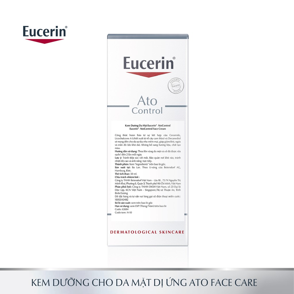 Kem dưỡng da Eucerin Ato Control Soothing Cream 50ml 63614