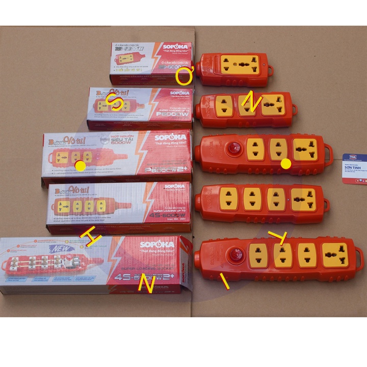 Ổ cắm điện chịu tải 6000W SOPOKA (Không dây)