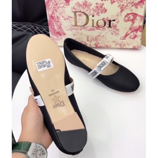 Giày bệt Dior quai nơ