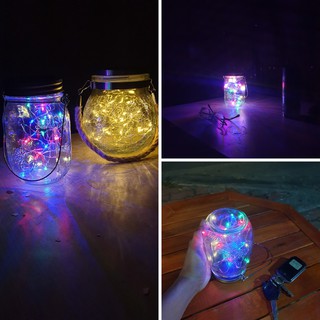 Đèn Trang Trí ❤️ Freeship ❤️ Lọ thủy tinh dài 20 đèn 4 màu trang trí quán cafe