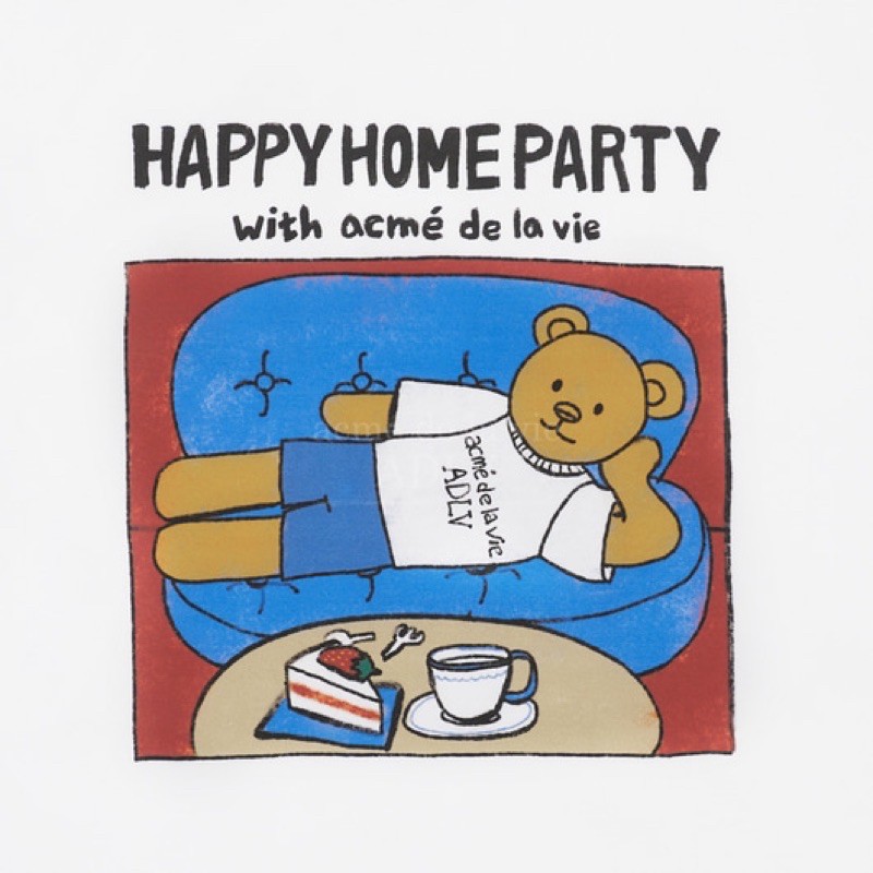 Áo phông ADLV- HAPPY HOME PARTY SHORT SLEEVE T-SHIRT WHITE