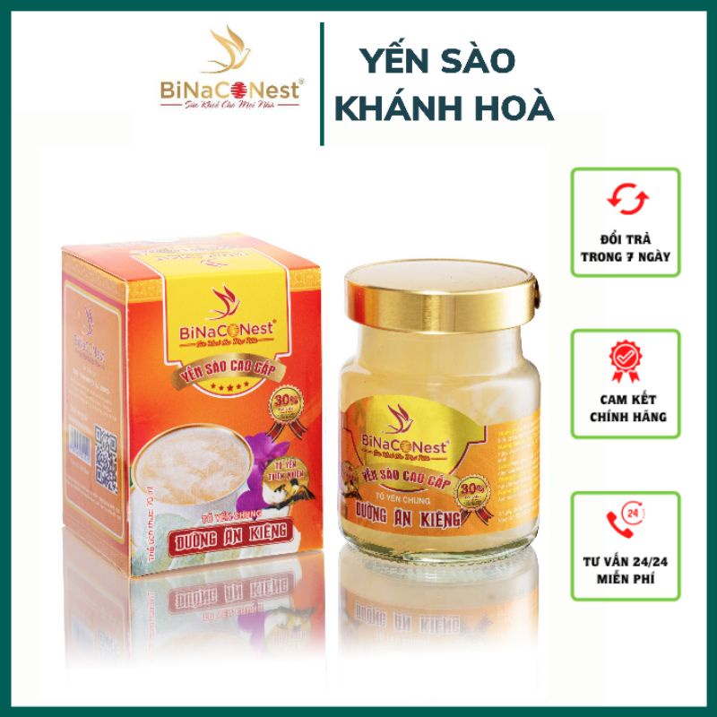 Yến Sào Khánh Hoà Binaconest_ Tổ Yến chưng sẵn kiêng đường 30% yến
