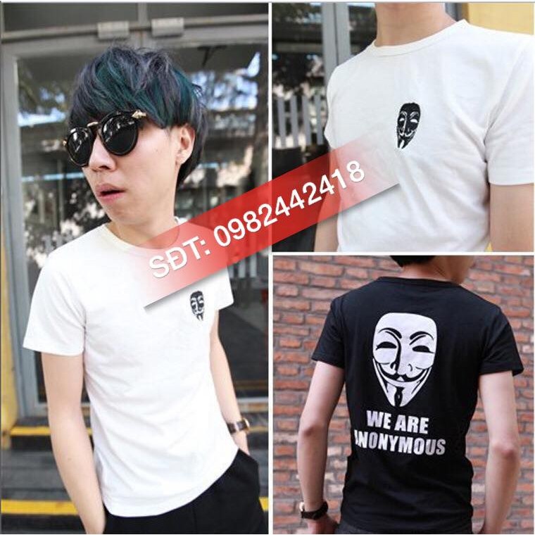 Áo Hacker Anonymous (trắng, đen)