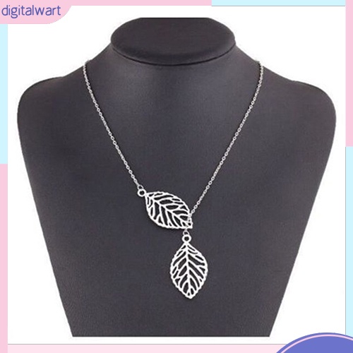 Dây Chuyền Mặt 2 Chiếc Lá Thời Trang Nữ Tính