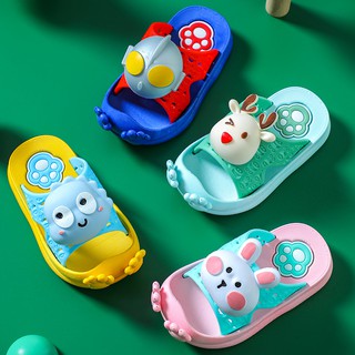 Dép lê bảo vệ mũi chân cho bé trai bé gái kèm sticker 3D nổi cao cấp êm chân bé