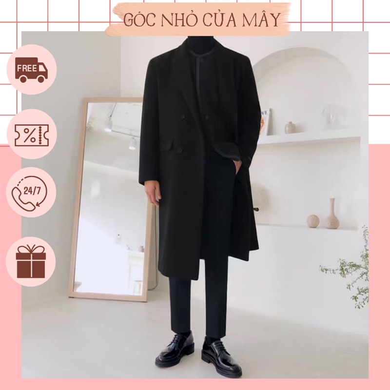 Áo khoác dạ dáng vest dài cho nam phong cách Hàn Quốc MRCYC - GNCM