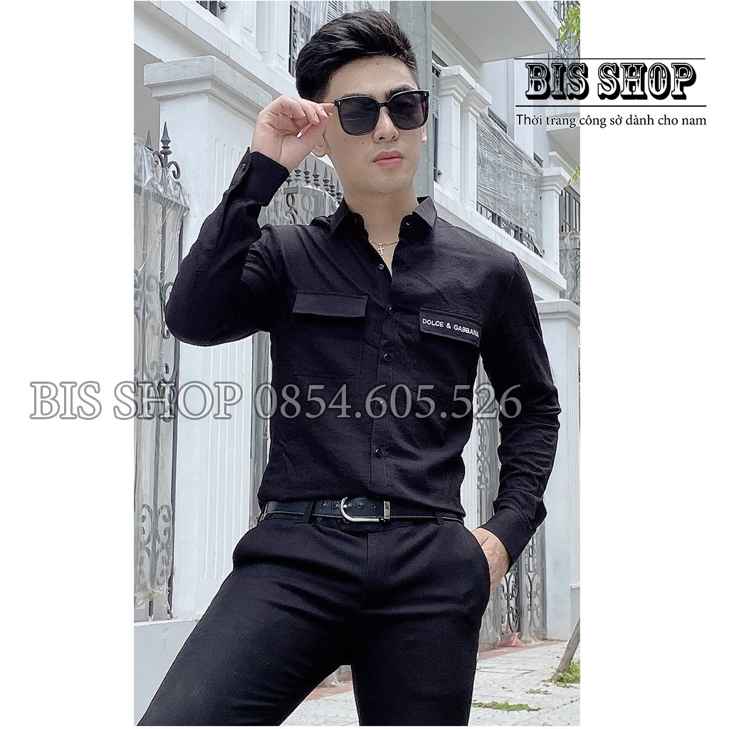 Áo sơ mi nam dài tay vải đũi xước