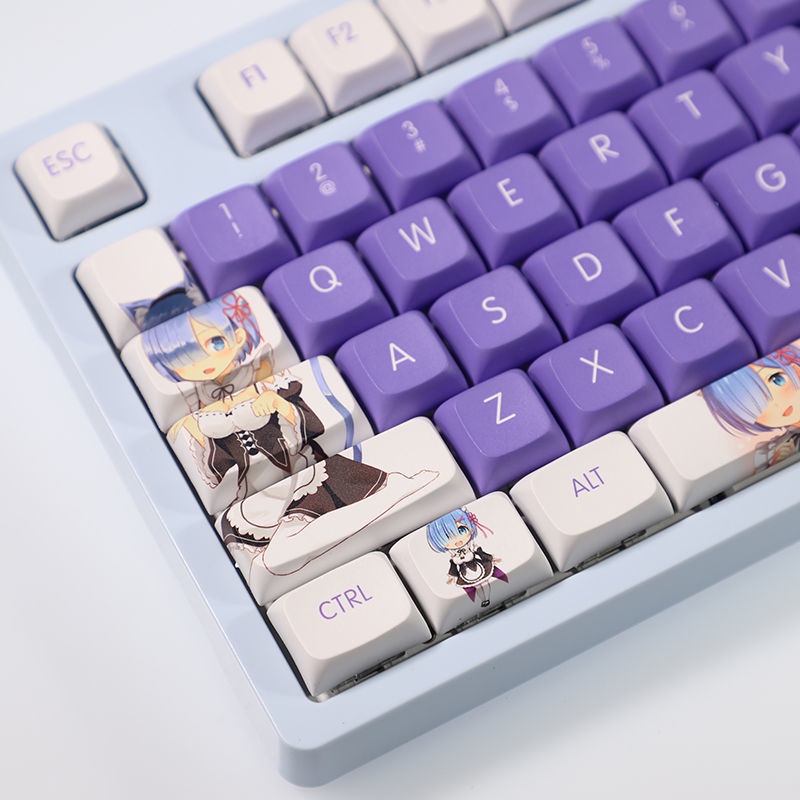 Rem Keycap XDA Hồ sơ Anime Chủ đề Keycap PBT Thuốc nhuộm Thăng hoa Bàn phím cơ Keycap 108 Phím