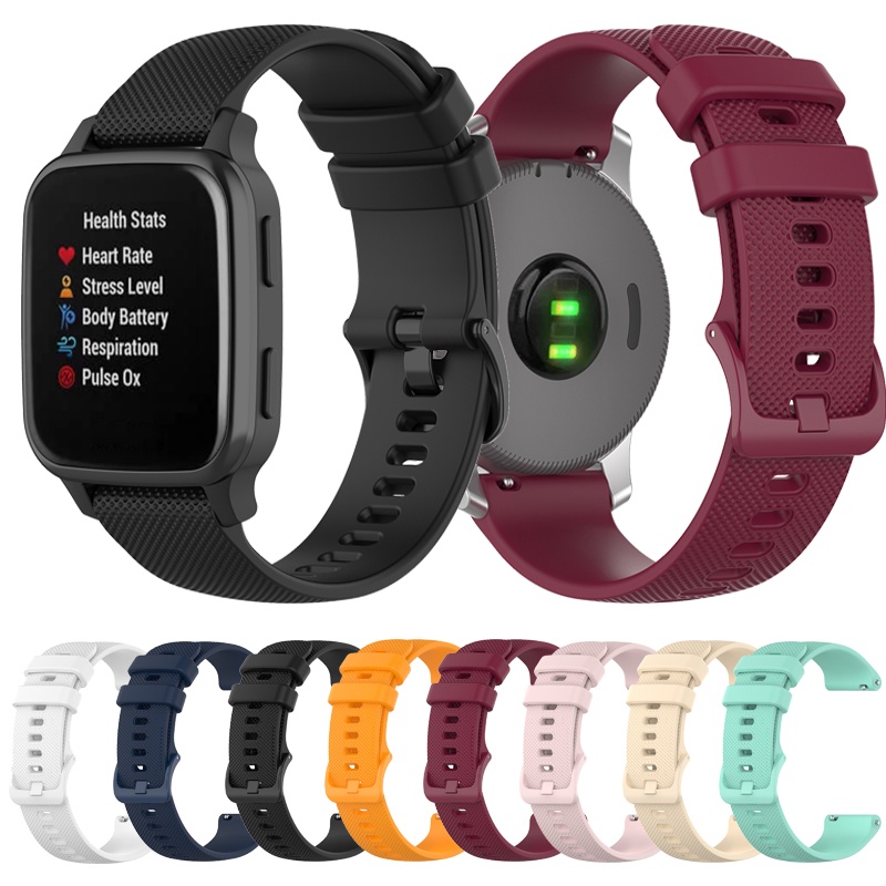 Dây Đeo Silicon 20mm Cho Đồng Hồ Thông Minh Garmin Venu SQ / Vivoactive 3 / Vivomove HR