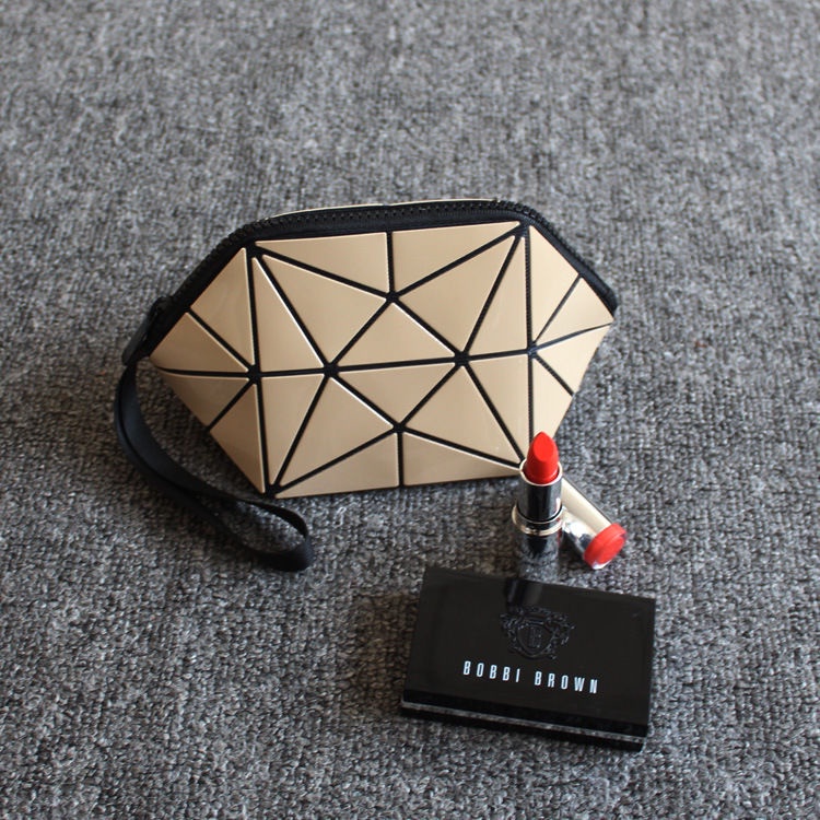 Túi đựng mỹ phẩm mini họa tiết hình thoi xinh xắn