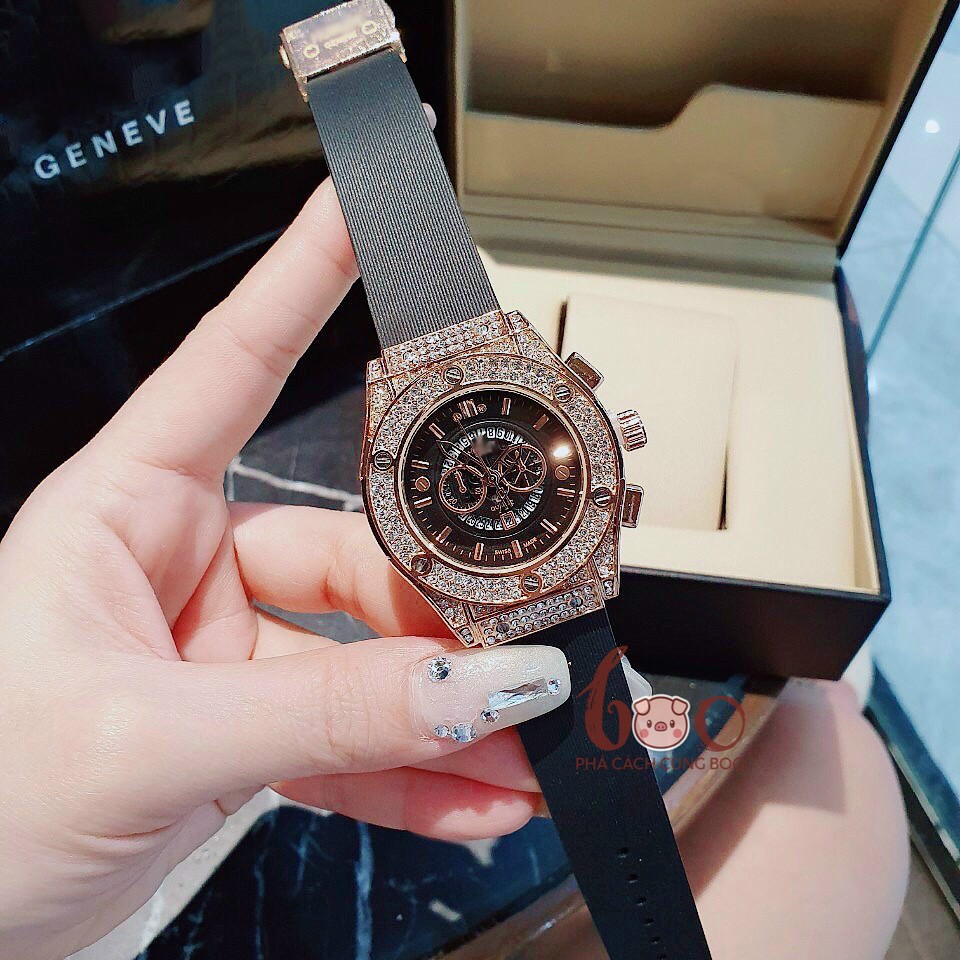 Đồng hồ Nam Nữ Hulot Dây Cao Su Thơm Hương Vanila FULL Đá Sang Trọng | BigBuy360 - bigbuy360.vn