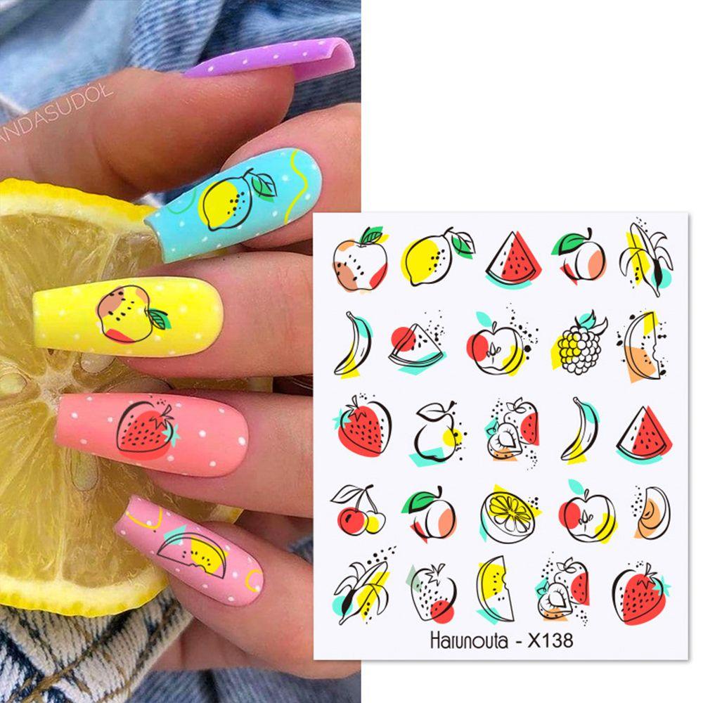 Miếng Dán Trang Trí Móng Tay Tự Dính Họa Tiết Lò Xo Đơn Giản DIY