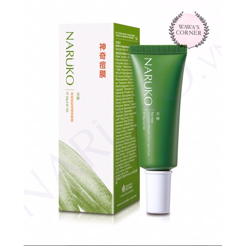 (CHÍNH HÃNG) NARUKO TRÀM TRÀ KEM BÔI MỤN BAN ĐÊM TEA TREE OVERNIGHT BLEMISH CLEAR SPOT MASK