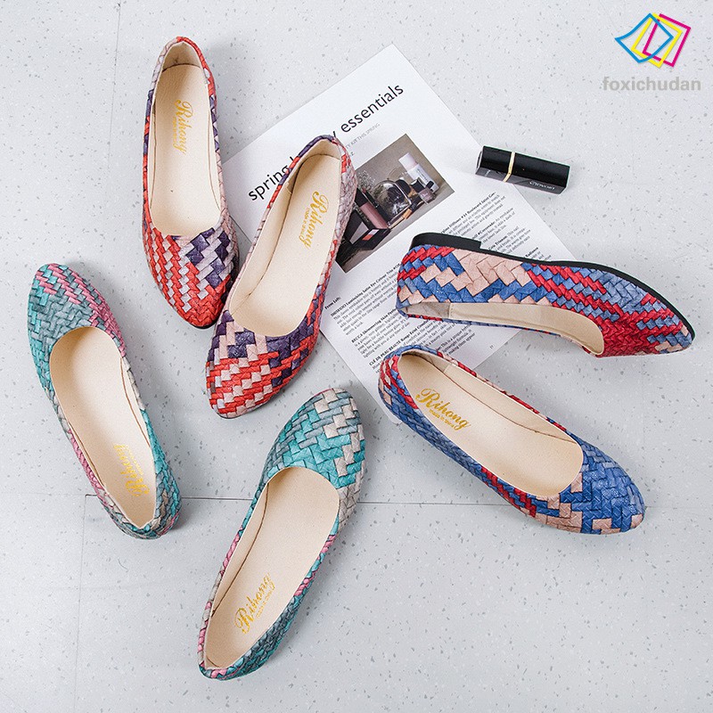 Giày Búp Bê Đế Bằng Nhiều Màu Dễ Thương Cho Nữ