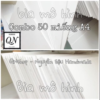 Combo 50 miếng bìa fomex A4 dày 5mm,3mm,2mm. Nguyên liệu làm mô hình