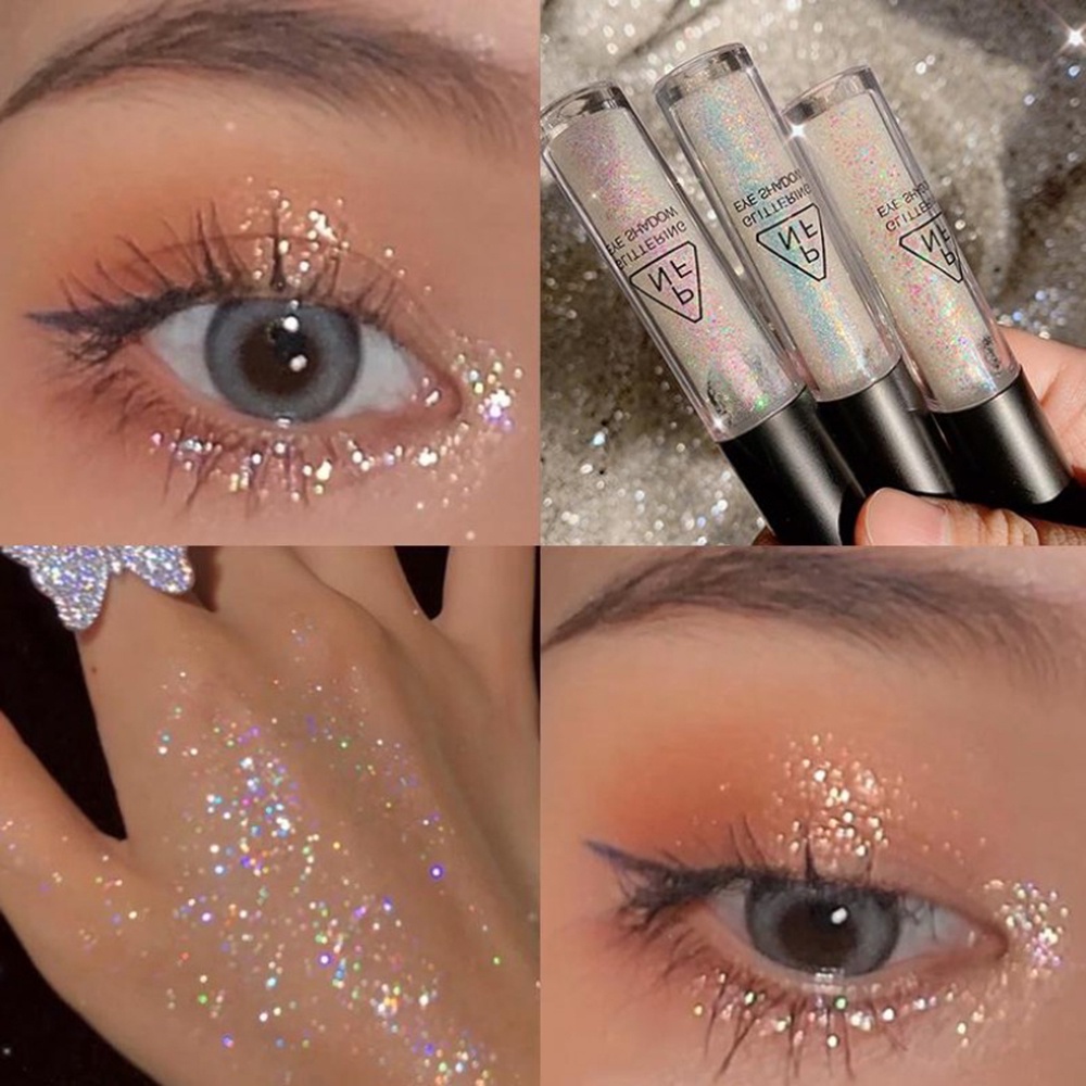 [Hàng mới về] Phấn mắt dạng lỏng kim tuyến lấp lánh chống thấm nước lâu trôi tiện dụng