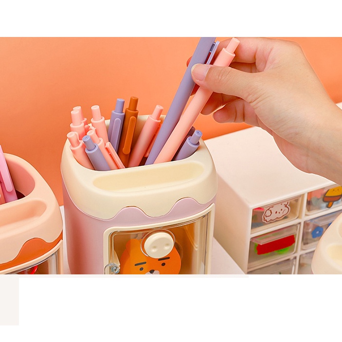 Hộp đựng bút để bàn có nhiều ngăn sắc màu cute dễ thương