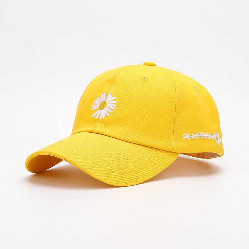 Thanh lý dưới giá nhập Mũ, nón lưỡi trai thêu hoa cúc nhỏ xinh đi du lịch, đi chơi mùa hè