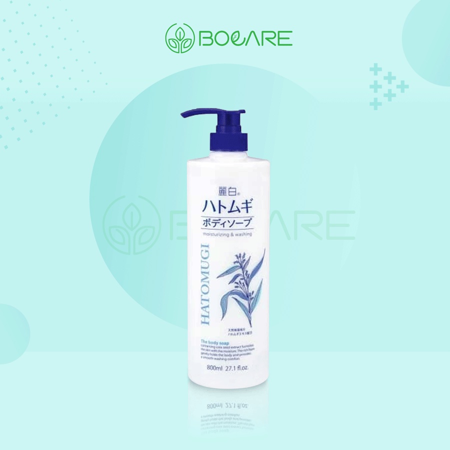 Sữa tắm trắng, giữ ẩm Hatomugi 800ML
