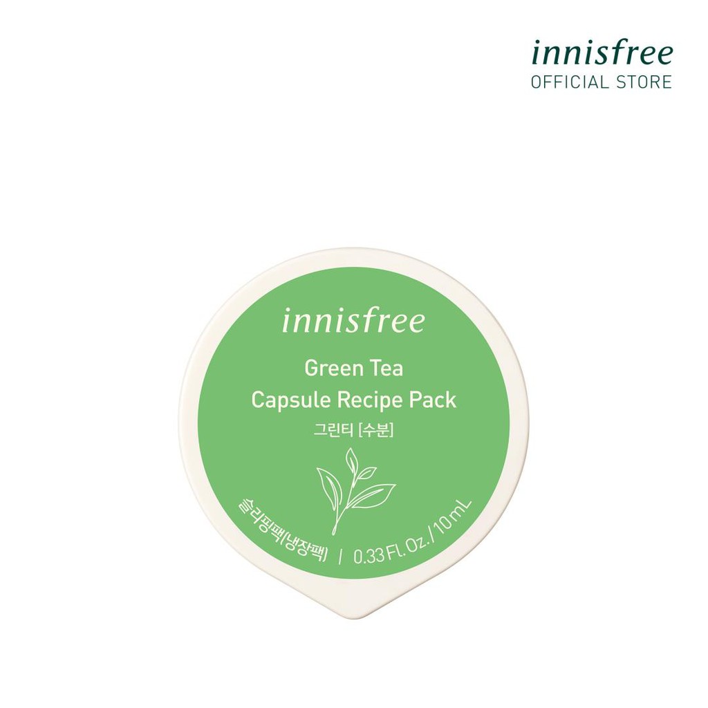 [Mã FMCGMALL -8% đơn 250K] Mặt nạ ngủ dạng hủ từ trà xanh innisfree Capsule Recipe Pack Green Tea 10ml