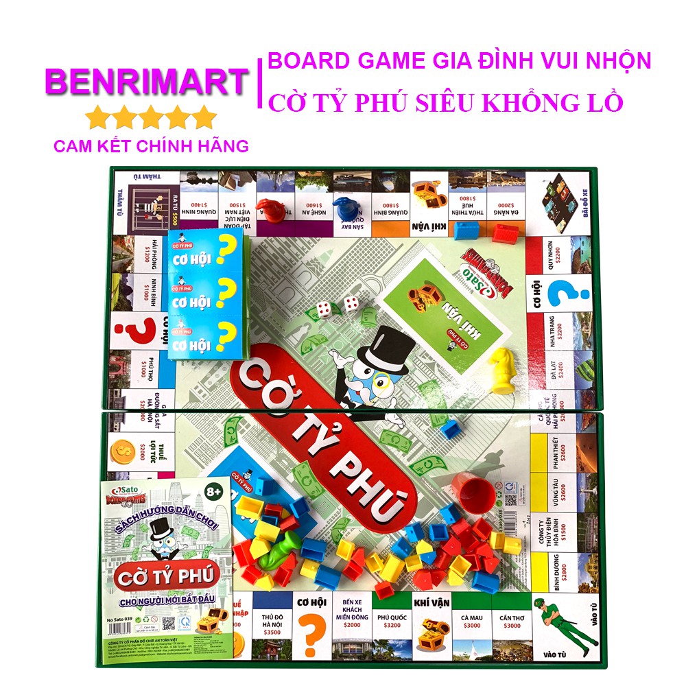 Board Game Gia Đình Vui Nhộn Cờ Tỷ Phú-Cờ Cá Ngựa-Cờ Vua-Cờ Tướng Hàng Việt Nam(Chọn Theo Phân Loại)