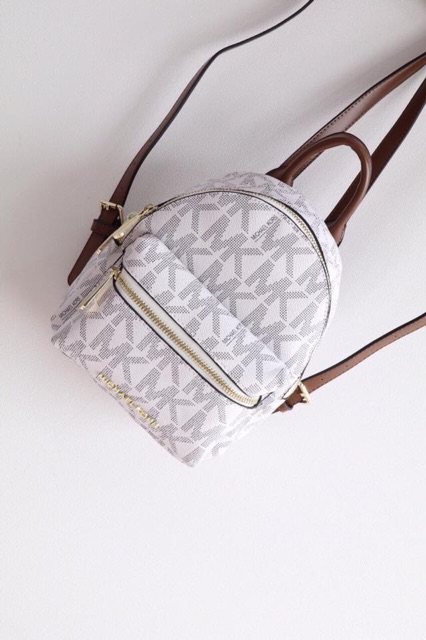 Balo Michael Kors khoá trước ngang hoạ tiết MK size 20