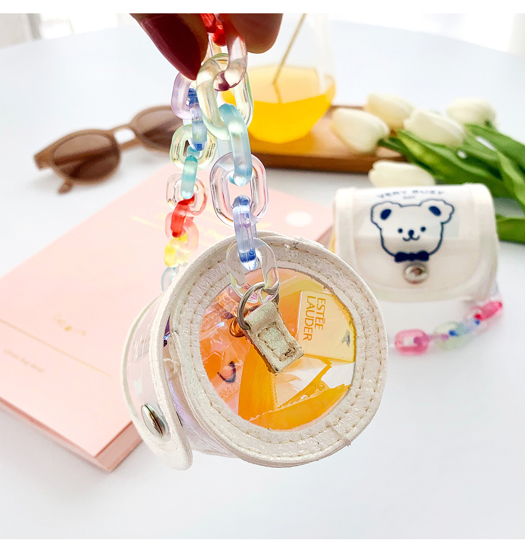 Túi Đựng Son Môi Màu Laser Họa Tiết Gấu Dễ Thương Tiện Dụng | BigBuy360 - bigbuy360.vn